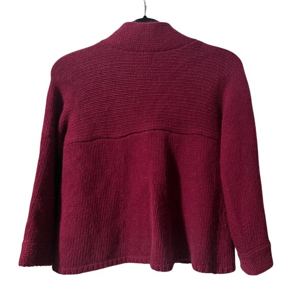 Halogen Cashmere Angora Cardigan Wine Burgundy – Women’s Small, EUC - Picture 4 of 13